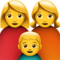Family: Woman, Woman, Boy emoji on Apple